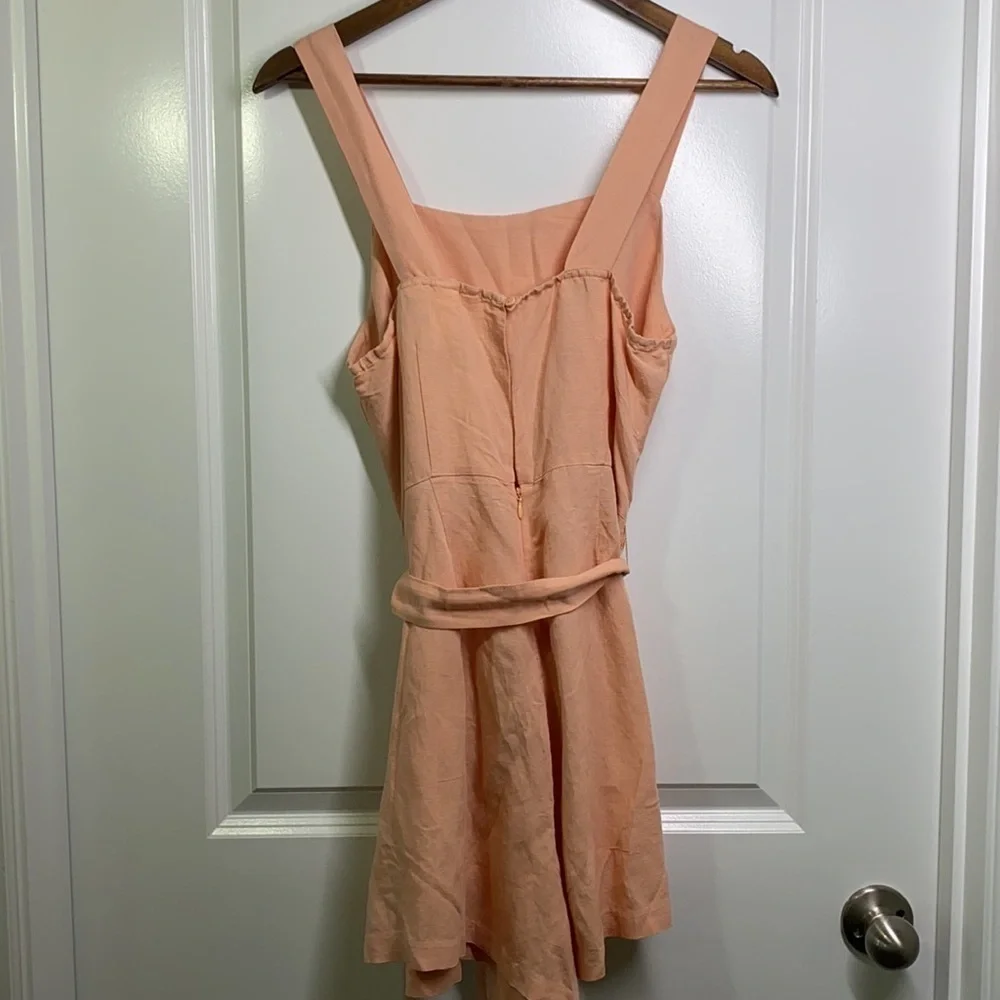 H&M - Peach Linen Short Romper Size Small